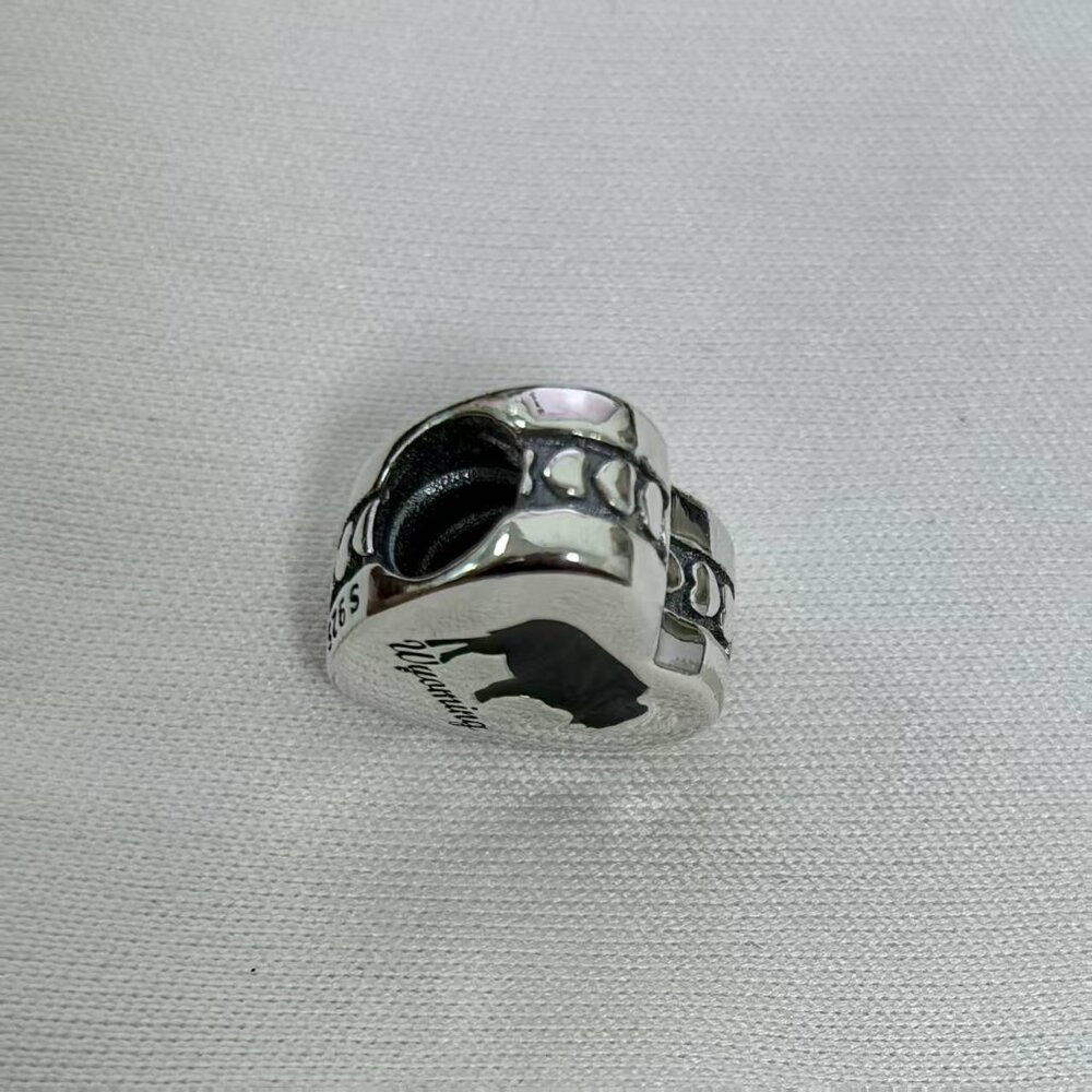 Pandora Yellowstone, National Park, Wyoming Heart Bead Charm, S925 Silver - Picture 4 of 4